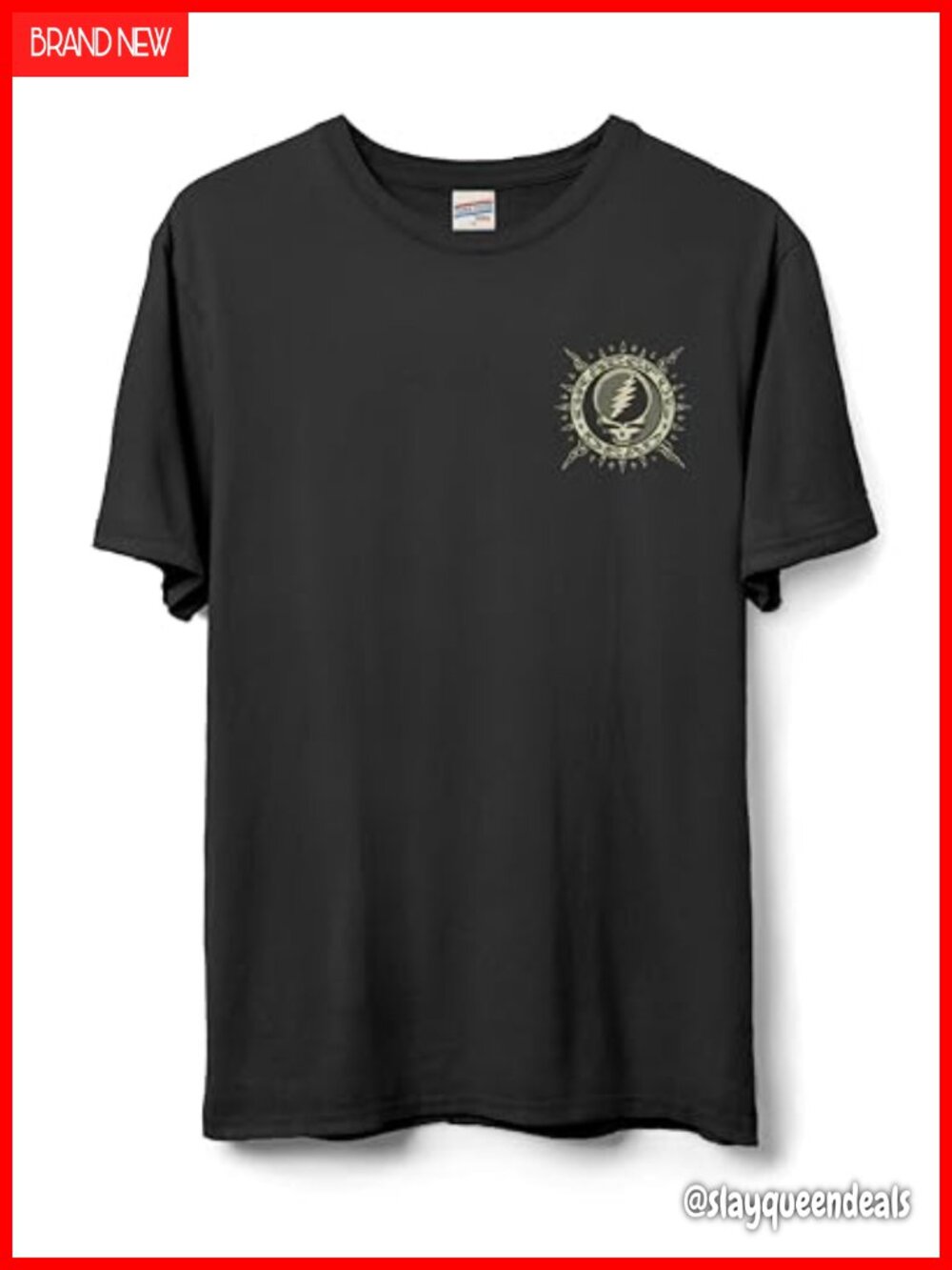 Grateful Dead Sun Graphic T-Shirt Crew Neck Unisex Retro Casual